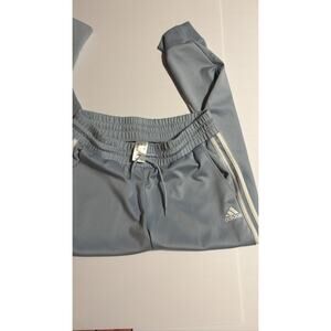 Adidas Women's Blue White 3-Stripe AEROREADY Joggers